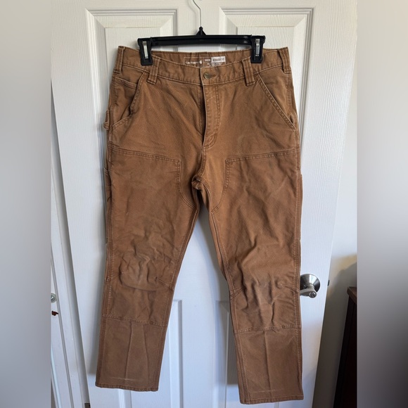Carhartt Rugged Flex Straight Fit Duck Double Front Tapered Leg Work Pants - Picture 1 of 3